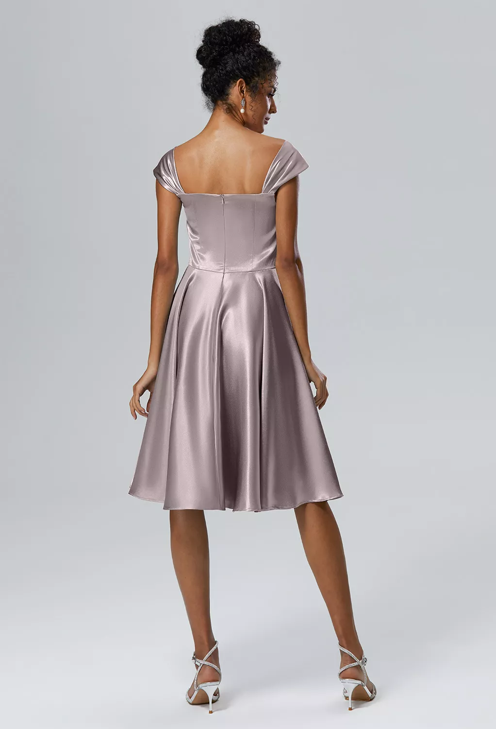 AW Yasmin Taupe  Cocktail Wedding Guest Dresses